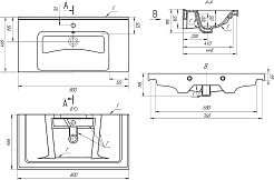 Misty Тумба с раковиной Спарта 80 белая – фотография-5